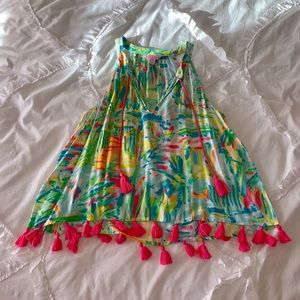 Lilly Pulitzer Crop Top with Tassel Trim
